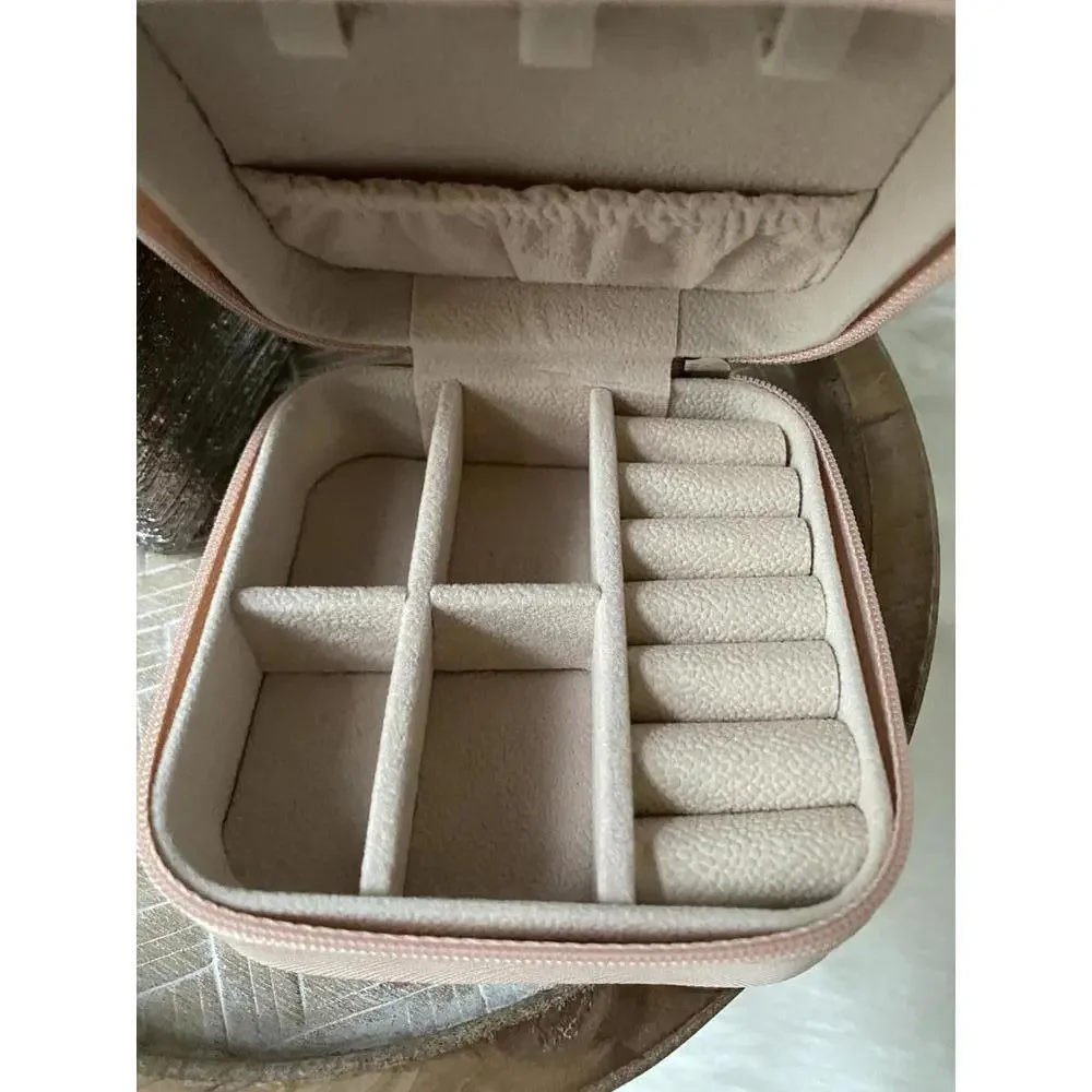 Compact Travel Jewelry Organizer Case with Inspirational Message